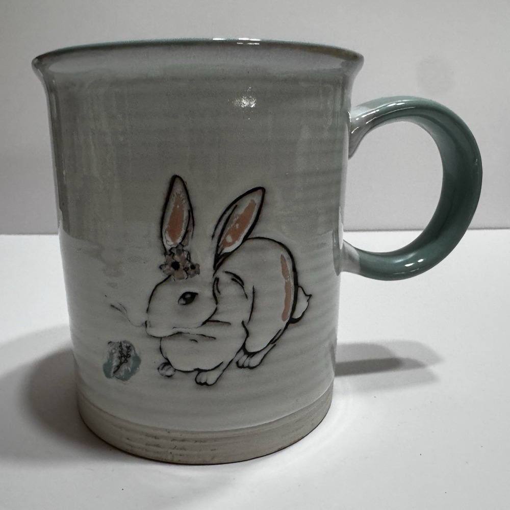 17Oz 3D Bunny Mug Ceramic Stoneware I Love It Large Coffee Easter Blue Whimsical